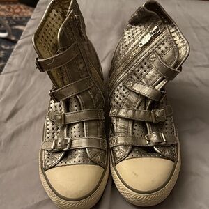 Ash Women's Metallic High-Top Sneakers